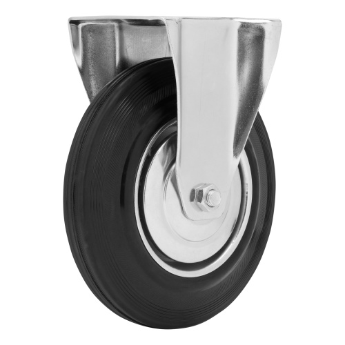 Колесо неповоротное D 200 мм, крепление  платформенное Сибртех по ценам производителя в Екатеринбурге с доставкой по всей России