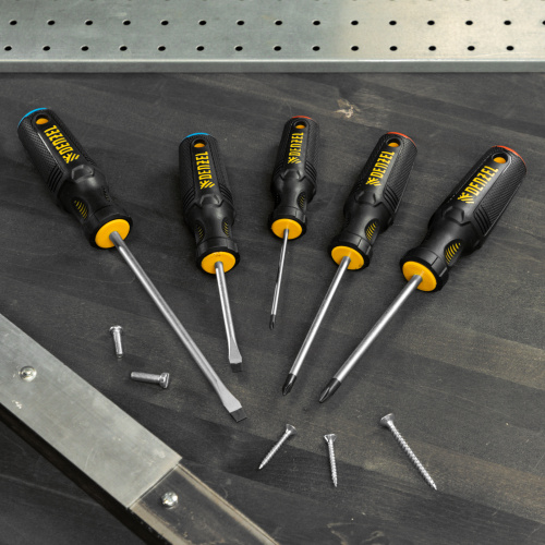 Набор отверток, 5 шт., PH+SL, S2, 3к рукоятка Denzel по ценам производителя в Екатеринбурге с доставкой по всей России