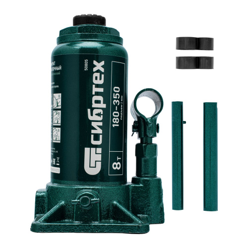 Домкрат гидравлический бутылочный, 8 т, 180-350 мм Сибртех по ценам производителя в Екатеринбурге с доставкой по всей России