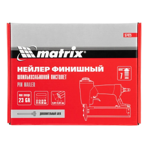 Нейлер финишный, шпилькозабивной пистолет, пневматический, гвоздь 23GA D 0.64 мм  длина 10-30 мм Matrix по ценам производителя в Екатеринбурге с доставкой по всей России