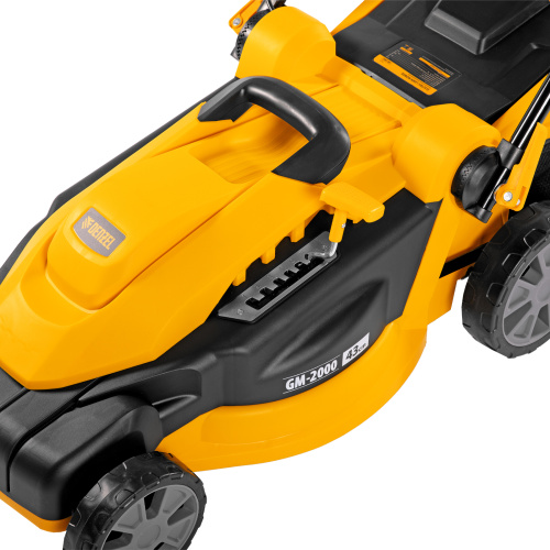 Газонокосилка электрическая GM-2000, 2000 Вт, ширина 43 см, 6 уровней, травосборник 45 л. Denzel по ценам производителя в Екатеринбурге с доставкой по всей России