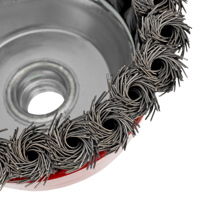 Щетка для УШМ, 100 мм, М14, "чашка", крученая проволока 0.5 мм Matrix по ценам производителя в Екатеринбурге с доставкой по всей России