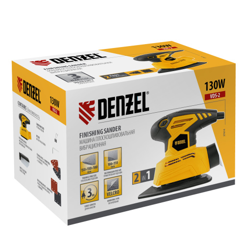 Машина плоскошлифовальная вибрационная 2 в 1 VDS-2, 130 Вт, 14000 об/мин Denzel по ценам производителя в Екатеринбурге с доставкой по всей России