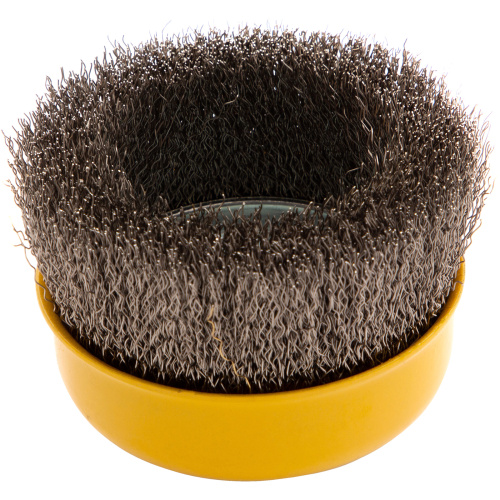 Щетка для УШМ, 100 мм, "Чашка", витая нержавеющая проволока 0.3 мм, М14 Denzel по ценам производителя в Екатеринбурге с доставкой по всей России