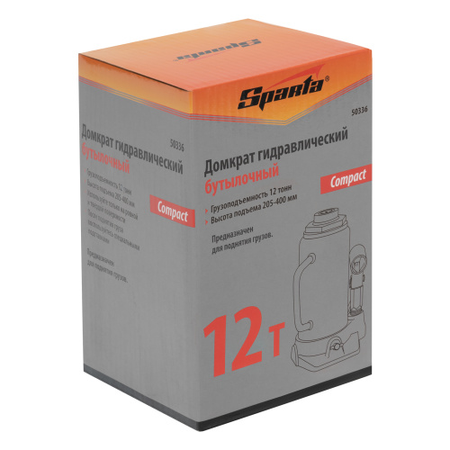 Домкрат гидравлический бутылочный 12 т, h подъема 205-400 мм Sparta Compact по ценам производителя в Екатеринбурге с доставкой по всей России