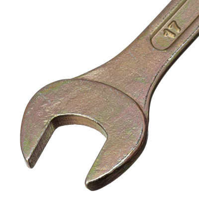 Ключ рожковый, 14 х 17 мм, желтый цинк Сибртех по ценам производителя в Екатеринбурге с доставкой по всей России