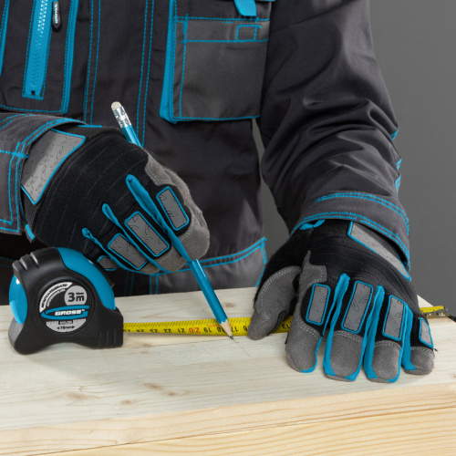 Рулетка "Schlagfest",3 м x 19 мм,магнитный обрезиненный зацеп,двусторонняя шкала,Нейлоновое покрытие,автоматическая фиксация Gross по ценам производителя в Екатеринбурге с доставкой по всей России