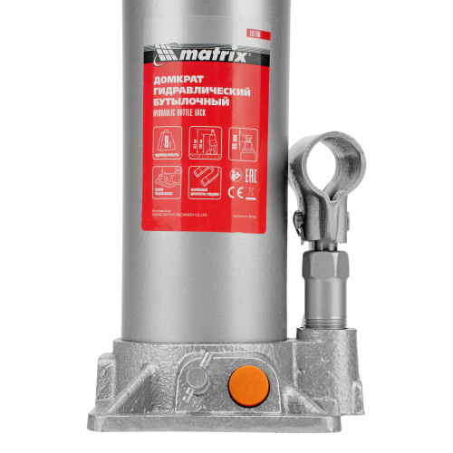 Домкрат гидравлический бутылочный, 8 т, h подъема 230-457 мм Matrix по ценам производителя в Екатеринбурге с доставкой по всей России