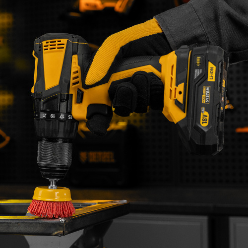 Щетка для дрели, 65 мм, Чашка, со шпилькой, нейлоновая щетина Denzel по ценам производителя в Екатеринбурге с доставкой по всей России