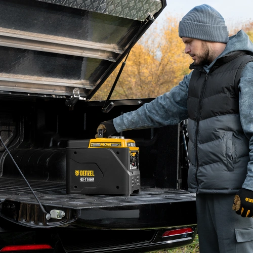 Генератор инверторный GS-1100iF, 1,1 кВт, 230 В, ручной старт DENZEL по ценам производителя в Екатеринбурге с доставкой по всей России