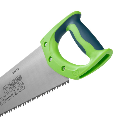 Ножовка по дереву "Зубец", 500 мм, шаг зуба 7 мм, каленый зуб 2D, двухкомпонентная рукоятка Сибртех по ценам производителя в Екатеринбурге с доставкой по всей России