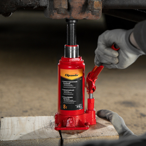 Домкрат гидравлический бутылочный, 8 т, h подъема 200-385 мм Sparta по ценам производителя в Екатеринбурге с доставкой по всей России