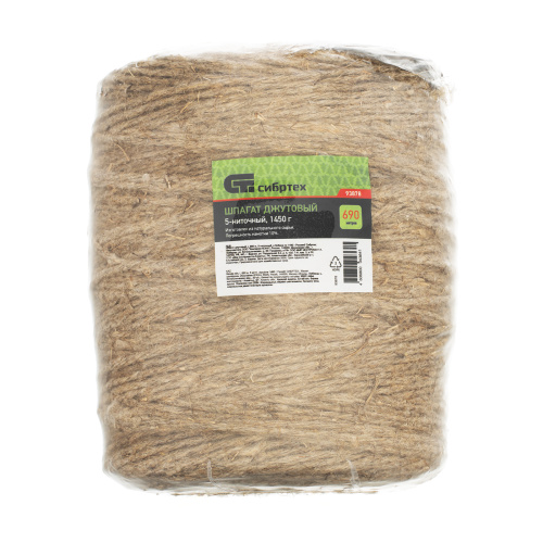 Шпагат джутовый, 2.5 мм, L 690 м, 5-ниточный, Сибртех по ценам производителя в Екатеринбурге с доставкой по всей России