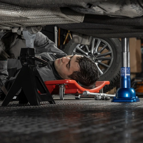 Домкрат механический бутылочный, 2 т, h подъема 180-395 мм, 2 части (домкрат, ручка) Stels купить в Москве с доставкой по всей России | ProtosMarket.ru