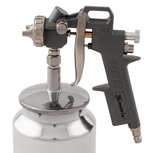 Краскораспылитель пневматический с нижним бачком V 0.75 л, сопло D 1.2, 1.5 и 1.8 мм Matrix по ценам производителя в Екатеринбурге с доставкой по всей России