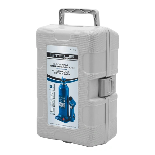 Домкрат гидравлический бутылочный, 5 т, h подъема 207-404 мм, в пластиковом кейсе Stels по ценам производителя в Екатеринбурге с доставкой по всей России