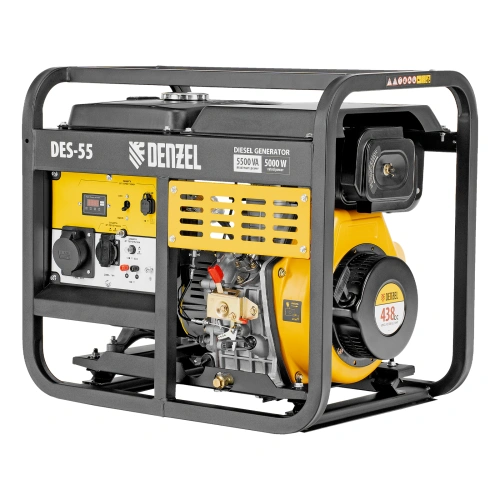 Генератор дизельный DES-55, 5,5 кВт, 230 В, 11 л, ручной стартер Denzel по ценам производителя в Екатеринбурге с доставкой по всей России