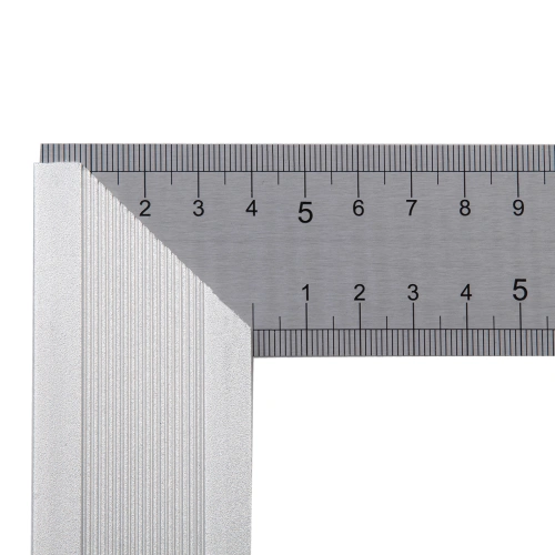 Угольник стальной 400 мм, нержавеющая сталь, градуировка, алюминиевое основание Denzel по ценам производителя в Екатеринбурге с доставкой по всей России