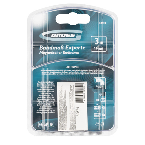 Рулетка Experte,3 м x 19 мм,двухкомпонентный корпус,магнит,двухсторонняя разметка,нейлон Gross по ценам производителя в Екатеринбурге с доставкой по всей России