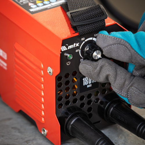 Инверторный аппарат дуговой сварки MMA-180S, 180 А, ПВ60%, диаметр электрода 1,6-4 мм MTX по ценам производителя в Екатеринбурге с доставкой по всей России