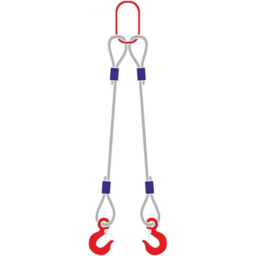 Строп канатный 2СК,  с 2 крюками 12,5Т x 2М по ценам производителя в Екатеринбурге с доставкой по всей России