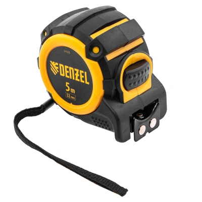 Рулетка 5м х 32мм, автоматич. фиксац., нейлон. покрытие, магнит. зацеп, двухстор. разметка Denzel по ценам производителя в Екатеринбурге с доставкой по всей России