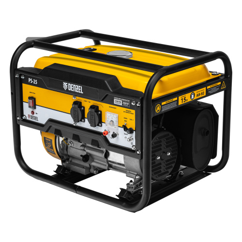 Генератор бензиновый PS 25, 2.5 кВт, 230 В, 15 л, ручной стартер Denzel по ценам производителя в Екатеринбурге с доставкой по всей России