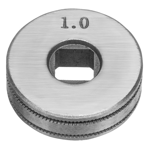 Подающий ролик, U профиль зубчатый под флюсовую проволоку 0,8-1мм посадка квадрат, 2 шт Denzel по ценам производителя в Екатеринбурге с доставкой по всей России