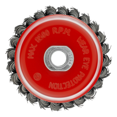 Щетка для УШМ, 100 мм, М14, "чашка", крученая проволока 0.8 мм Matrix по ценам производителя в Екатеринбурге с доставкой по всей России