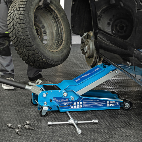 Домкрат гидравлический подкатной, быстрый подъем, 3.5т, Low Profile Quick, 100-565 мм, профессиональный Stels по ценам производителя в Екатеринбурге с доставкой по всей России