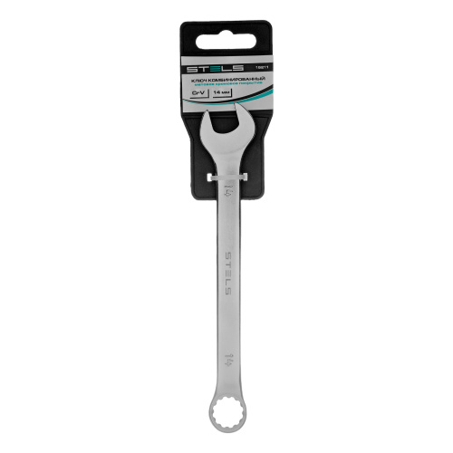 Ключ комбинированный, 14 мм, CrV, матовый хром Stels по ценам производителя в Екатеринбурге с доставкой по всей России