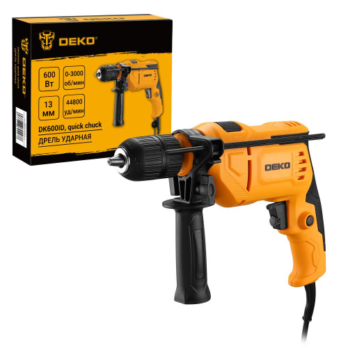 Дрель ударная сетевая DEKO DK600ID с быстрозажимным патроном, 600 Вт по ценам производителя в Екатеринбурге с доставкой по всей России