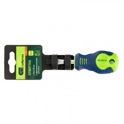 Отвертка, SL6 х 38 мм, CrV, двухкомпонентная рукоятка Сибртех по ценам производителя в Екатеринбурге с доставкой по всей России