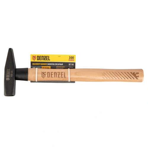 Молоток слесарный, 300 г, кованый квадратный боек, буковая рукоятка Denzel по ценам производителя в Екатеринбурге с доставкой по всей России