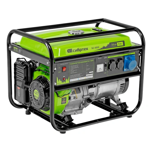 Генератор бензиновый БС-8000, 6,6 кВт, 230В, четырехтактный, 25 л, ручной стартер Сибртех по ценам производителя в Екатеринбурге с доставкой по всей России