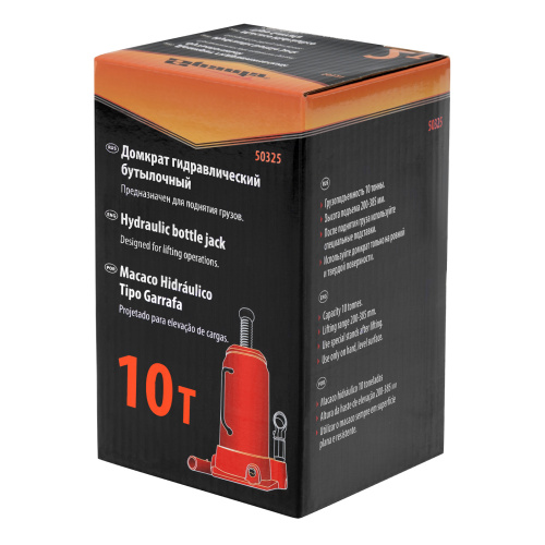 Домкрат гидравлический бутылочный, 10 т, h подъема 200-385 мм Sparta по ценам производителя в Екатеринбурге с доставкой по всей России