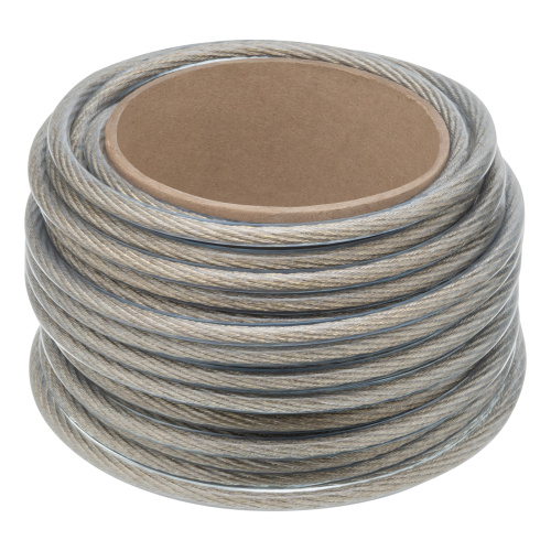 Трос металлополимерный прозрачный ПР-8.0, толщина 8.0 мм, моток 20 метров Сибртех по ценам производителя в Екатеринбурге с доставкой по всей России