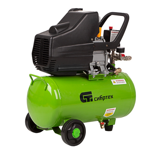 Компрессор воздушный КК-1500/24, 1.5 кВт, 198 л/мин, 24 л, прямой привод, масляный Сибртех по ценам производителя в Екатеринбурге с доставкой по всей России