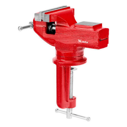 Тиски слесарные, 80 мм, настольные, поворотные, c наковальней MTX по ценам производителя в Екатеринбурге с доставкой по всей России