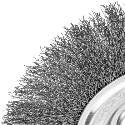 Щетка для УШМ, 175 мм, посадка 22.2 мм, плоская, витая проволока 0.3 мм Сибртех по ценам производителя в Екатеринбурге с доставкой по всей России