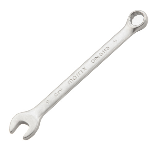 Ключ комбинированный, 9 мм, CrV, матовый хром Matrix по ценам производителя в Екатеринбурге с доставкой по всей России