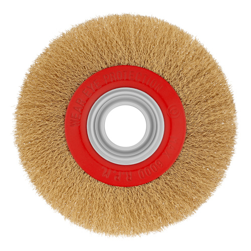 Щетка для точила, 175 мм, посадка 32 мм, плоская, латунированная витая проволока Matrix по ценам производителя в Екатеринбурге с доставкой по всей России