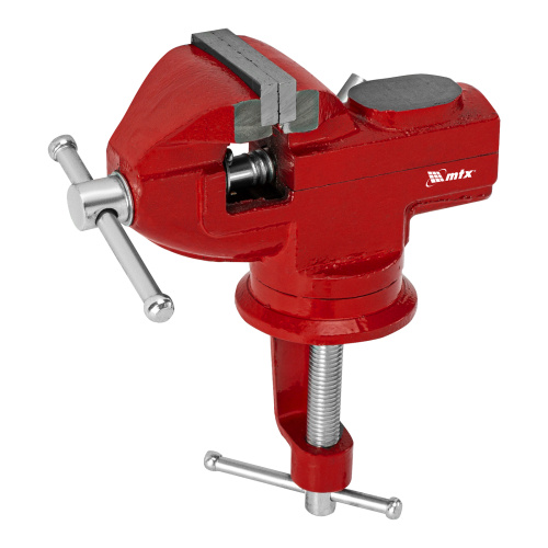 Тиски слесарные, 50 мм, настольные, поворотные, c наковальней MTX по ценам производителя в Екатеринбурге с доставкой по всей России