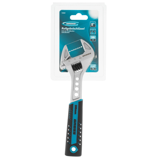 Ключ разводной, 200 мм, CrV, двухкомпонентная ручка Gross по ценам производителя в Екатеринбурге с доставкой по всей России