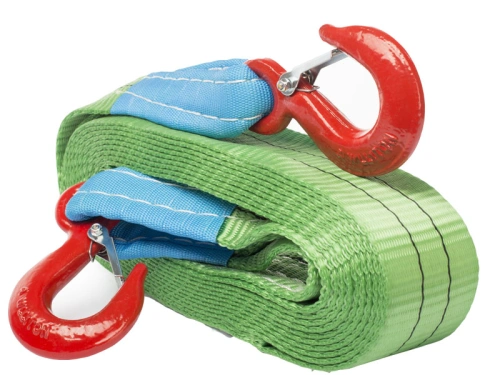 Буксир текстильный ленточный 8,0 т 5,0 м (крюк-крюк) по ценам производителя в Екатеринбурге с доставкой по всей России