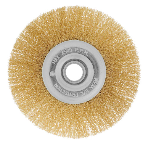 Щетка для УШМ, 175 мм, посадка 22.2 мм, плоская, латунированная витая проволока Matrix по ценам производителя в Екатеринбурге с доставкой по всей России