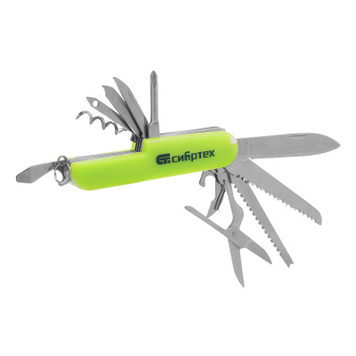 Нож многофункциональный, компактный размер, 15 функций, 90 мм Сибртех по ценам производителя в Екатеринбурге с доставкой по всей России