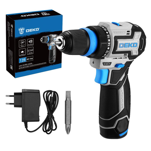 Дрель-шуруповерт аккумуляторная бесщеточная компактная DEKO Loner 12V PRO со съёмным патроном, 12В, по ценам производителя в Екатеринбурге с доставкой по всей России