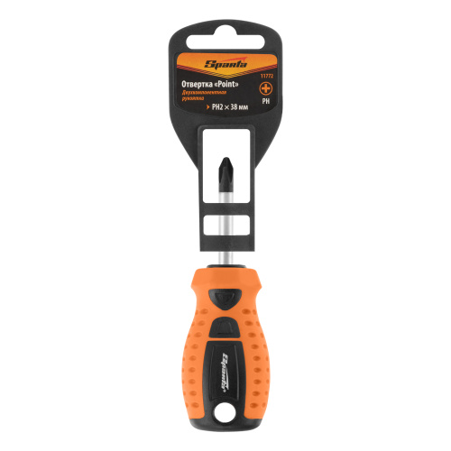 Отвертка "Point", PH2 х 38 мм, CS, двухкомпонентная рукоятка Sparta по ценам производителя в Екатеринбурге с доставкой по всей России
