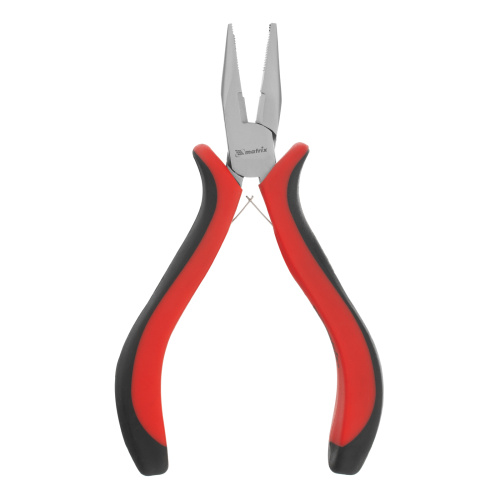 Длинногубцы прямые Mini, 130 мм, никелированные, авторазжим, двухкомпонентные рукоятки Matrix по ценам производителя в Екатеринбурге с доставкой по всей России